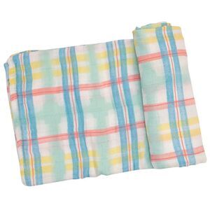 Angel Dear Swaddle Blanket Beach Plaid NWT